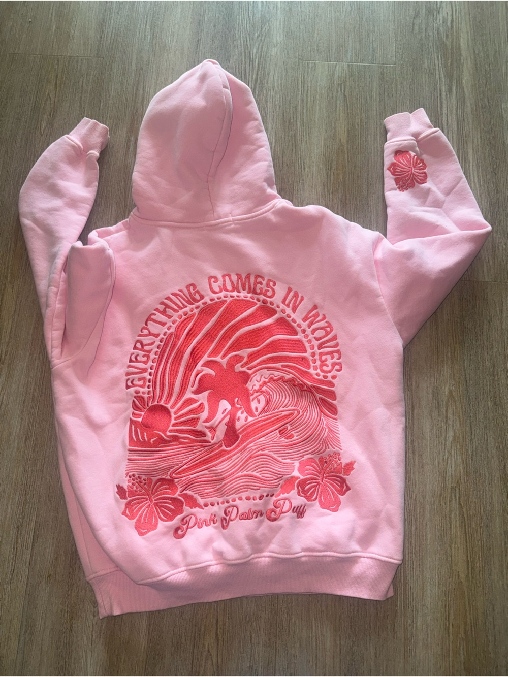 LIKE NEW PINK PALM PUFF HOODIE